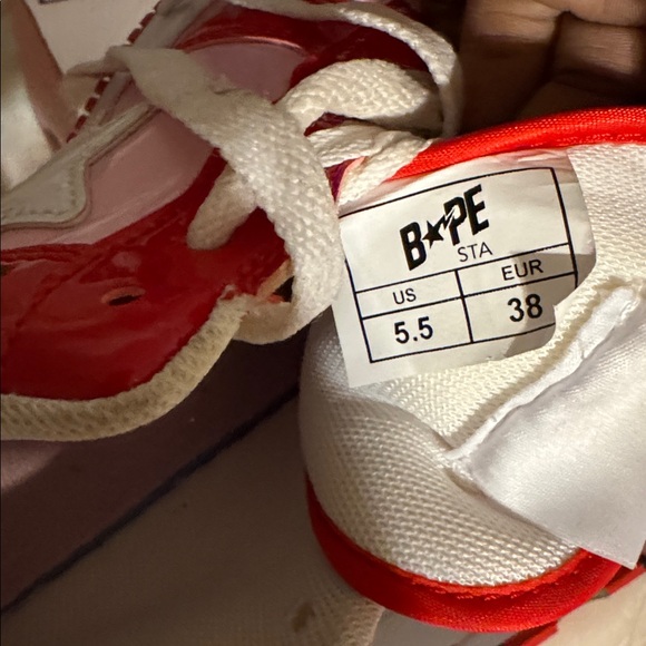 Bape-sta Hello Kitty Inspo Sneakers in Red and Pink - Picture 6 of 7